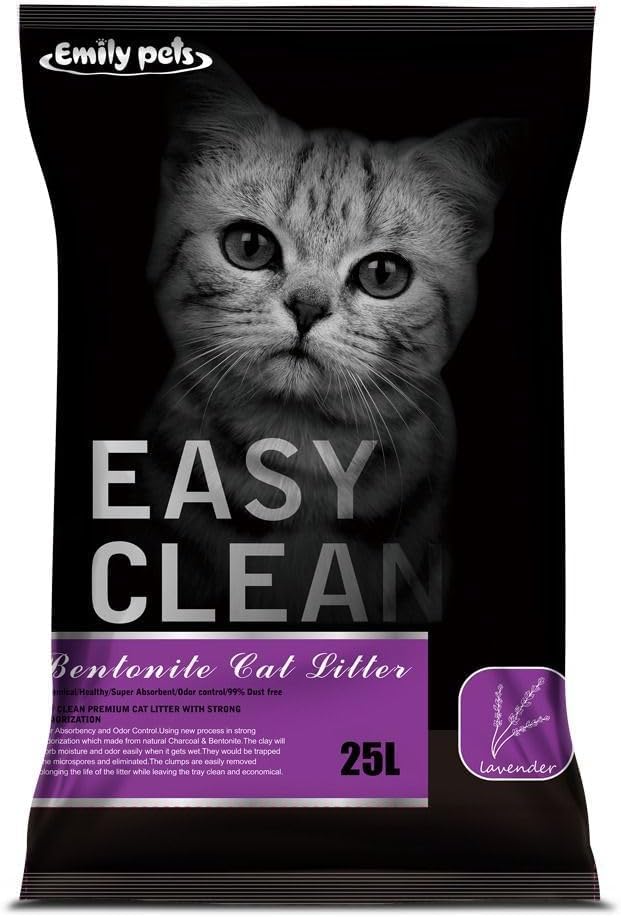 Emily Pets® Fresh Scented Premium Bentonite Cat Litter Lavender (25L)