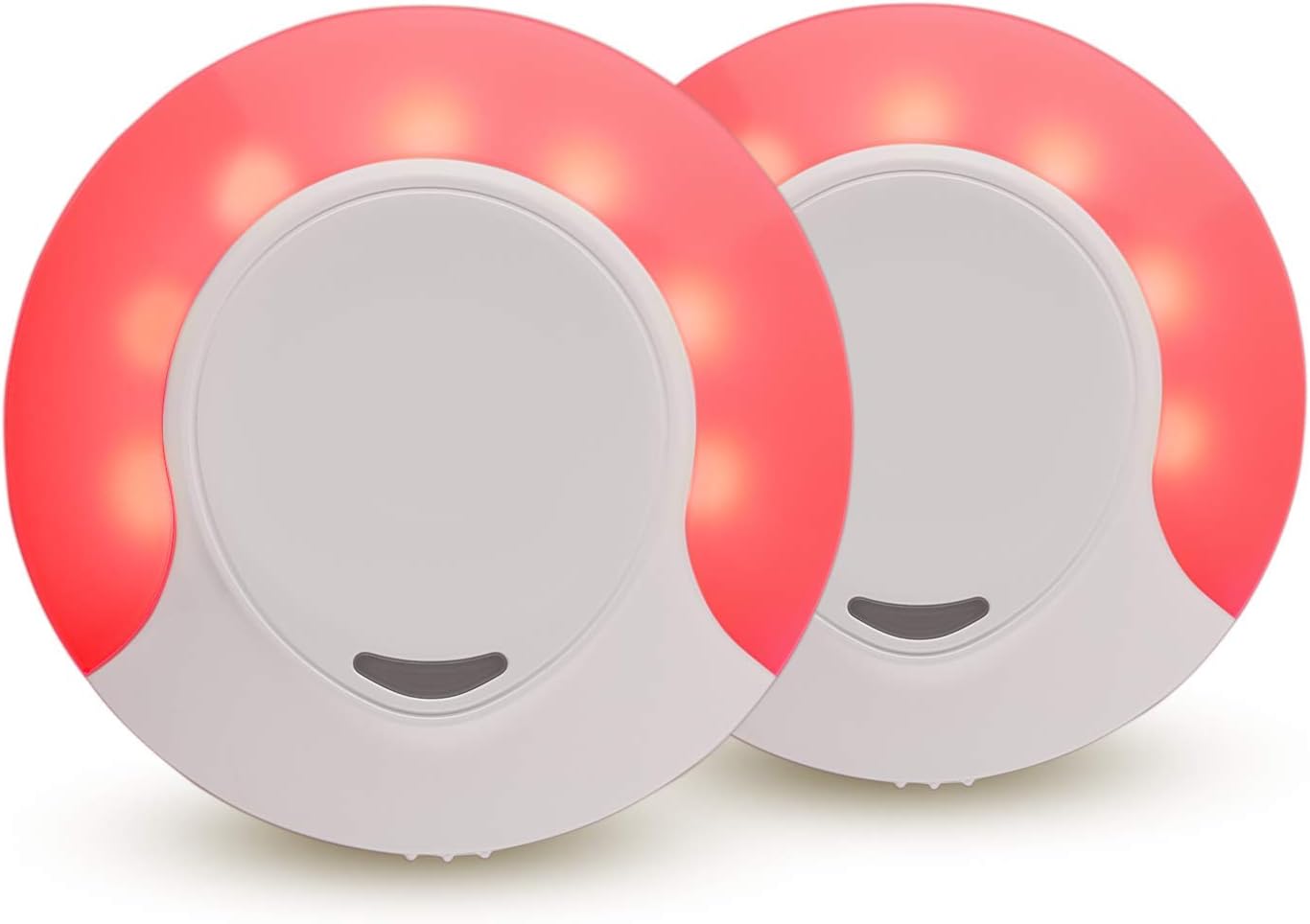 Sleep Aid Red Night Light Outlet Plug in with Dusk to Dawn Auto Sensor, Low Blue LED Promotes melatonin Production and Healthy Sleep, ON-Off-Auto Toggle, 2-Pack