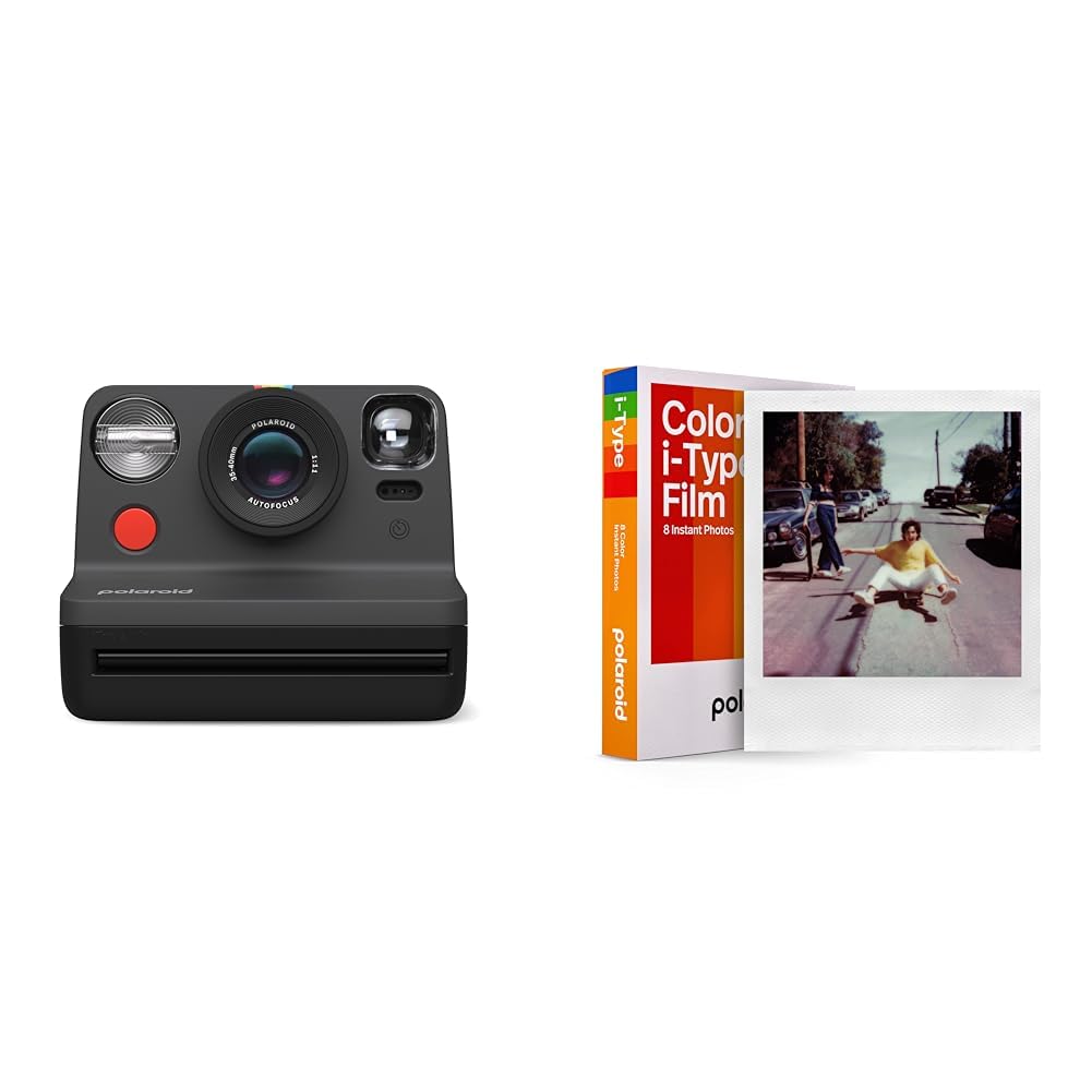 Polaroid Now Gen 2 Fotocamera Istantanea - Nero & Pellicola Istantanea Colore per i-Type - 6000