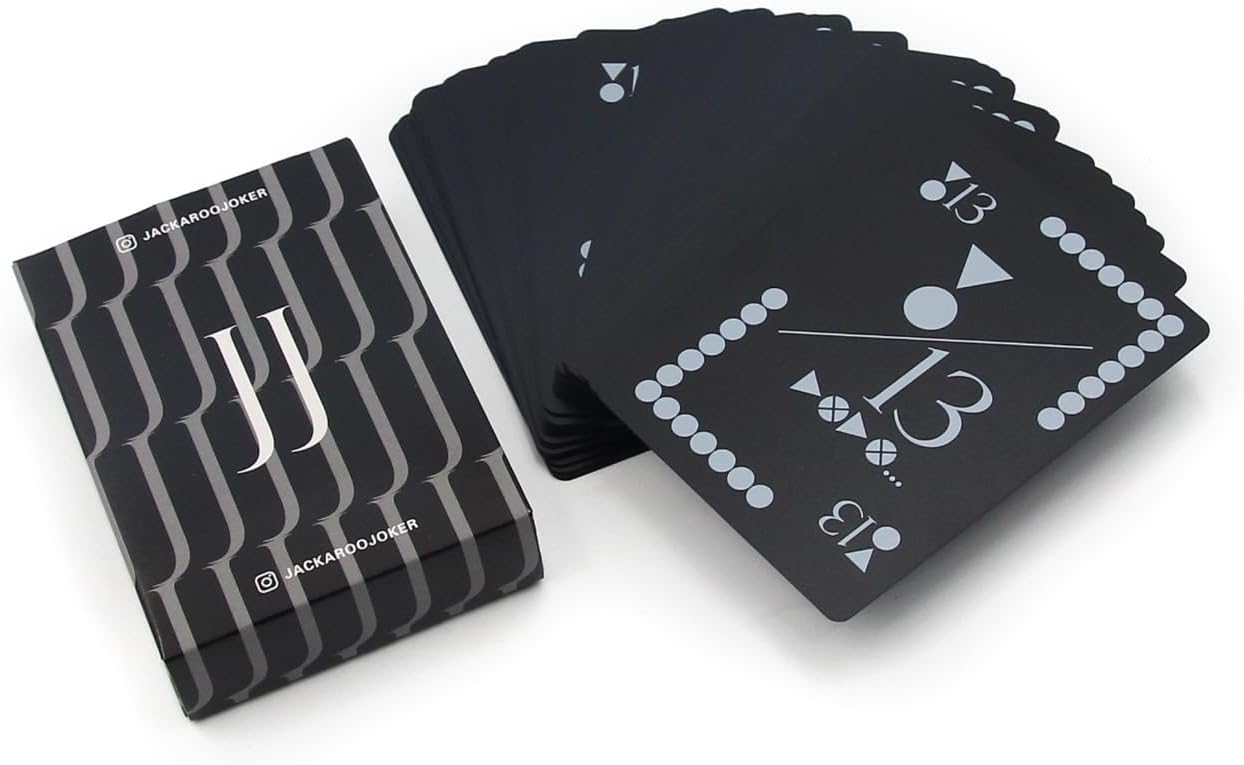 Jackaroo Joker Standard Plastic Playing Card Decks for Jackaroo Board Game 1 Deck ورق جاكارو أسود بلاستك عدد 1