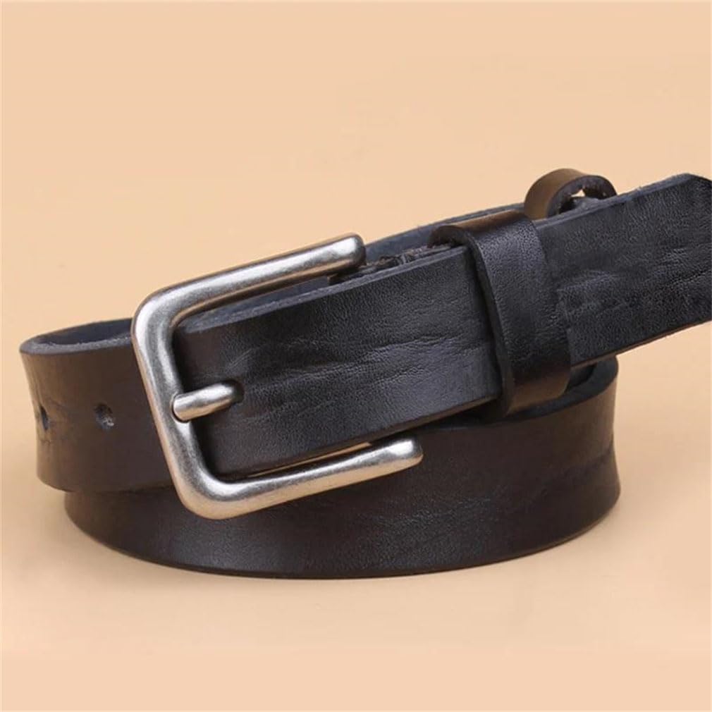 Cinturones de piel de vaca para mujer con hebilla de 2,2 cm