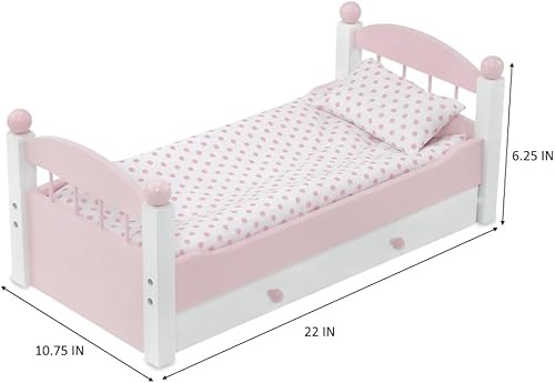 Miniatura 6 de Emily Rose Muebles de dormitorio de muñecas de 18 pulgadas, negocios de EE. UU., cama individual de 18 pulgadas, incluye un bonito juego de ropa de