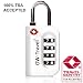 OW-Travel Candado maleta TSA Anti robo. Candado numerico 4 Digitos. Candado Combinacion...