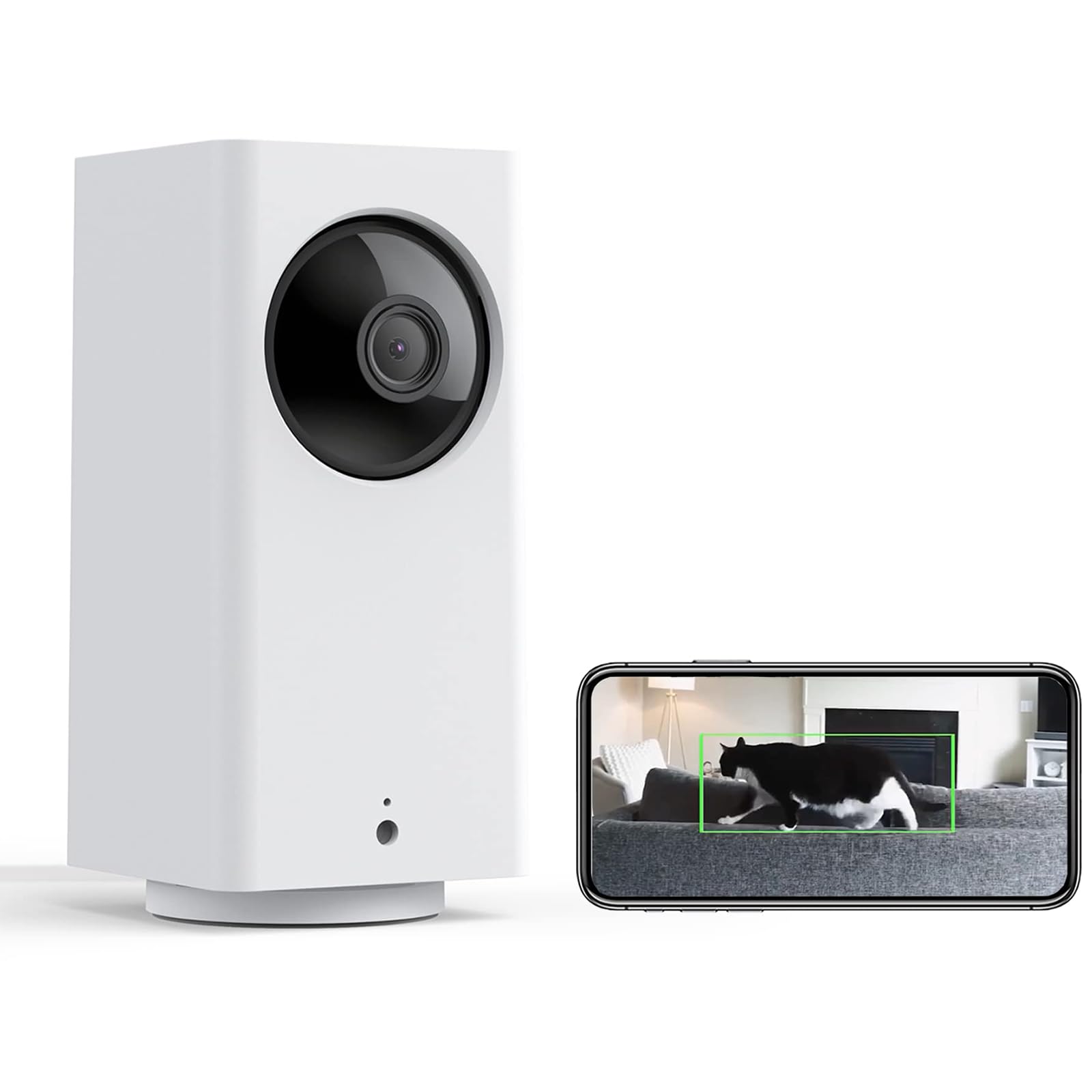 WYZE Cam Pan v2 1080p Pan/Tilt/Zoom Indoor Security Camera with Color Night Vision, Motion and Sound Detection, Wi-Fi Wired Smart Home Security Camera Compatible with Alexa & Google Assistant, White 1 Pack