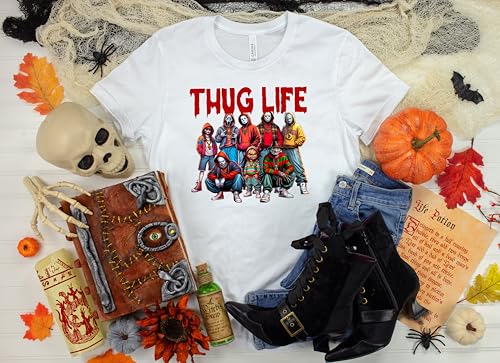 Thug Life Horror Movie Shirt, Movie Shirt, Scary Halloween Shirt, Horror Friend Shirt, Halloween Vibes Shirt, Retro Halloween Shirt4