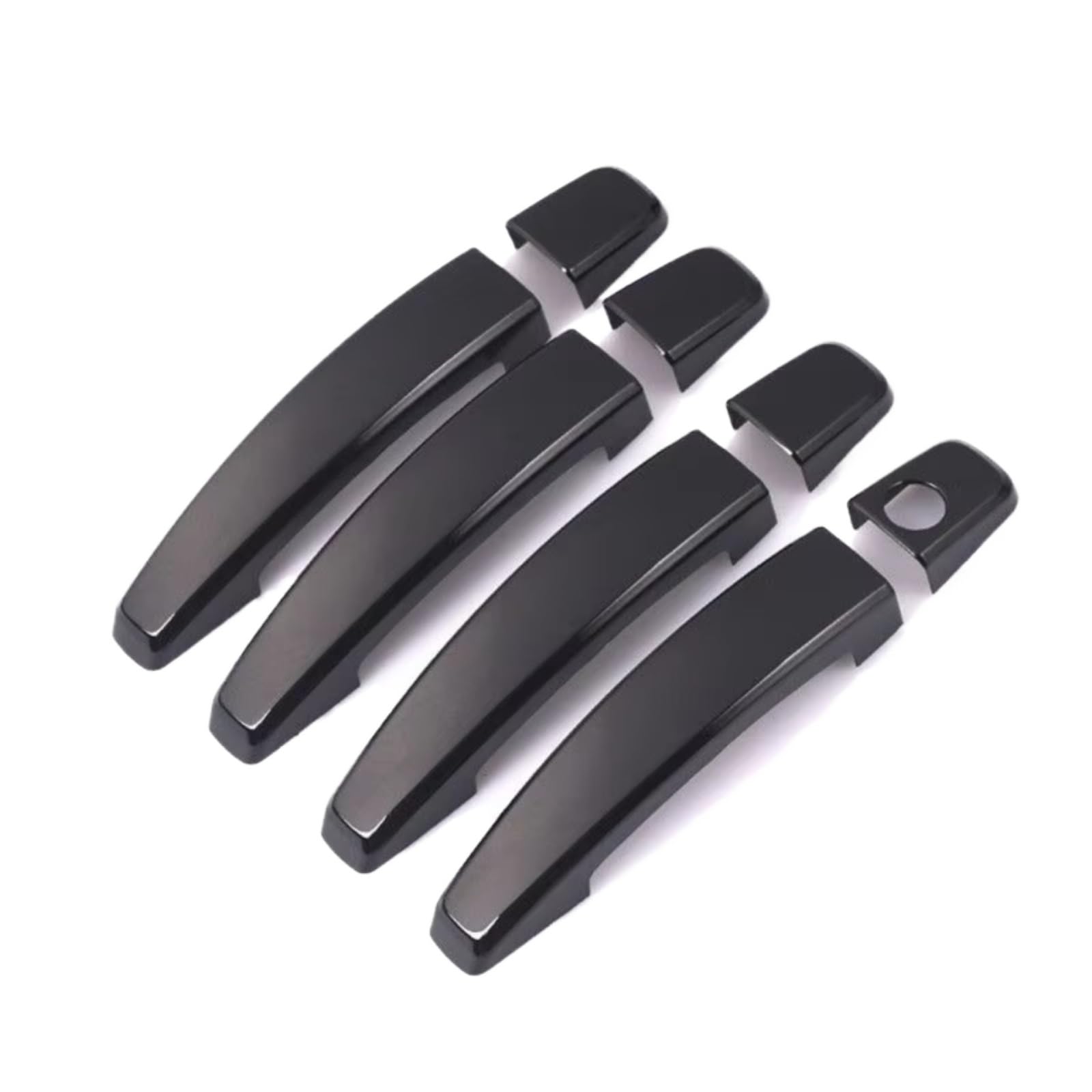 DSPOLIMV Outer Door Handle Cap Compatible with Chevrolet for Aveo LS LI T250 2007-2011 Chrome Black Car Door Handle Cover Trim Stickers Styling Accessories(Black)