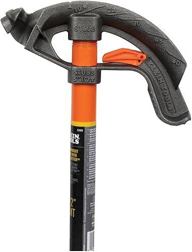 Miniatura 11 de Klein Tools 51604 Dobladora de conducto de hierro de montaje completo, EMT de 3/4 pulgadas y pedal de pie ancho rígido, símbolos de referencia y
