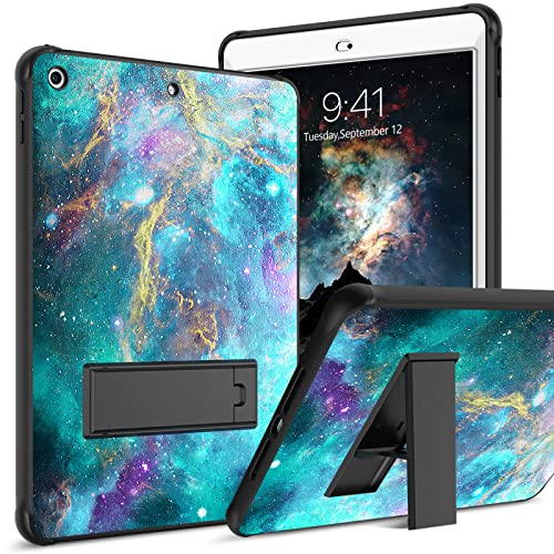 Bentoben Ipad 9Th Generation Case, Ipad 8Th Generation Case, Ipad 7Th Gen Case, Ipad 10.2 2021/2020/2019 Case, Glow In The Dark 2 In 1 Heavy Duty Rugged Shockproof Protective Kids Cover, Nebula/Space #TOP14