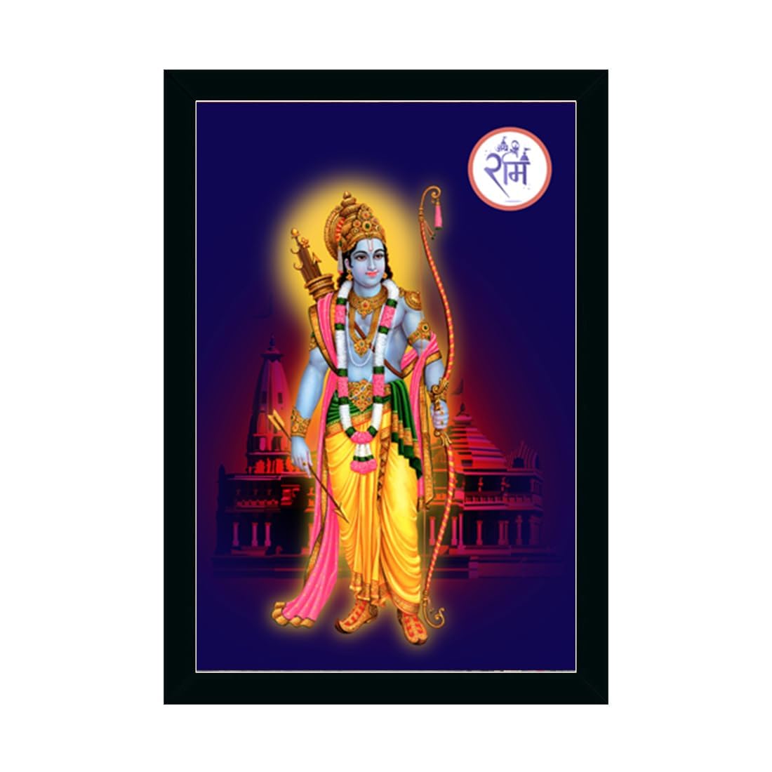 Cadre photo Ram Mandir Ayodhya le cadeau spirituel ideal pour mariages et fetes traditionnelles