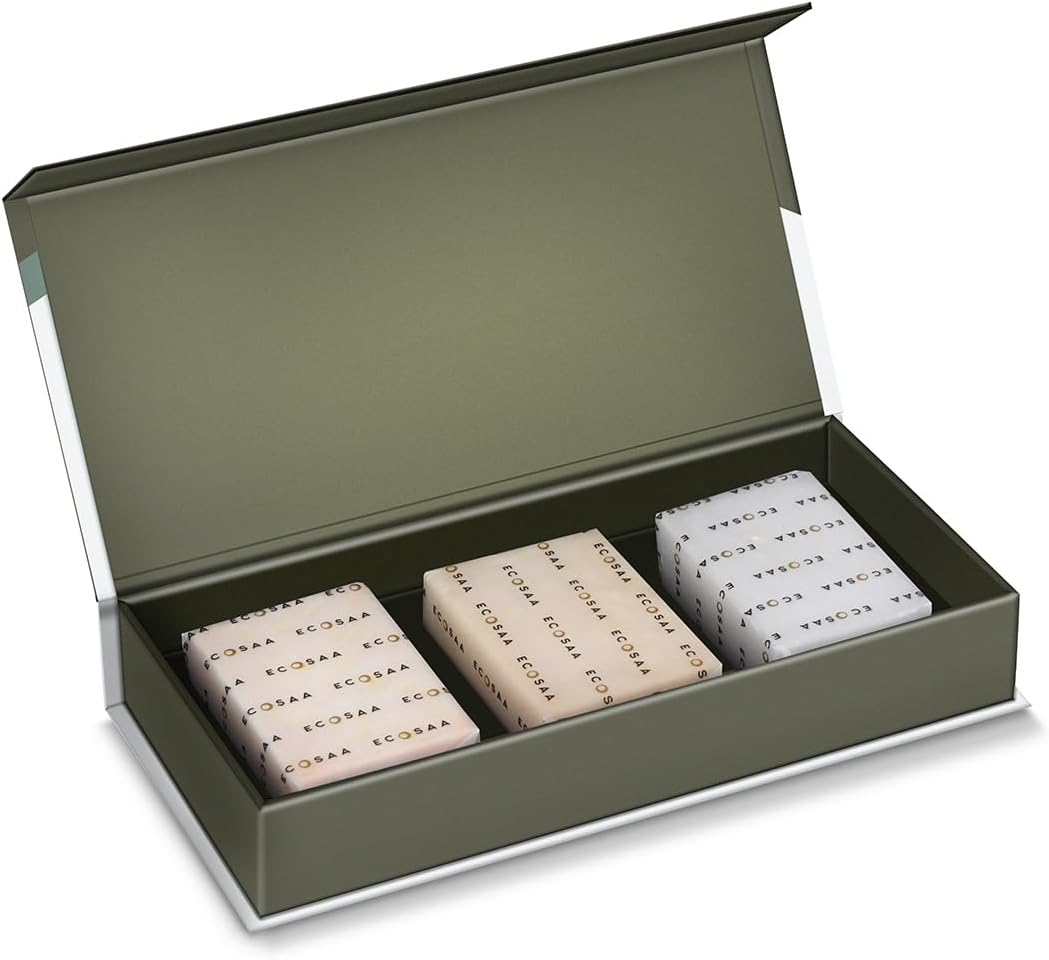 Ecosaa The Alps Ensemble Exotic Body Soaps For Bath, 75 Gm (Pack of 3), Wild Rose Gentle Soaps for Glowing Skin, Chyura Butter Skin Moisturizing Bathing Soap Bar for Cleansing Soft Skin, Paraben Free