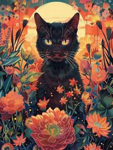 Cuadros para pintar por numeros de gatos decoracion salon y manualidades relajantes en casa