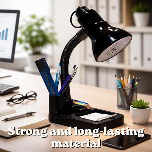 Image of Flexible Electric Study Lamp - 316 Model | Adjustable Neck Table Light for Students & Readers | Compact Desk Lamp for Study, Office & Bedroom Use (Black)