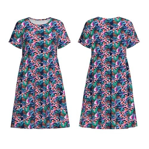 Robe d'été fleurs tropicales légère pour vos vacances et sorties plage - 6