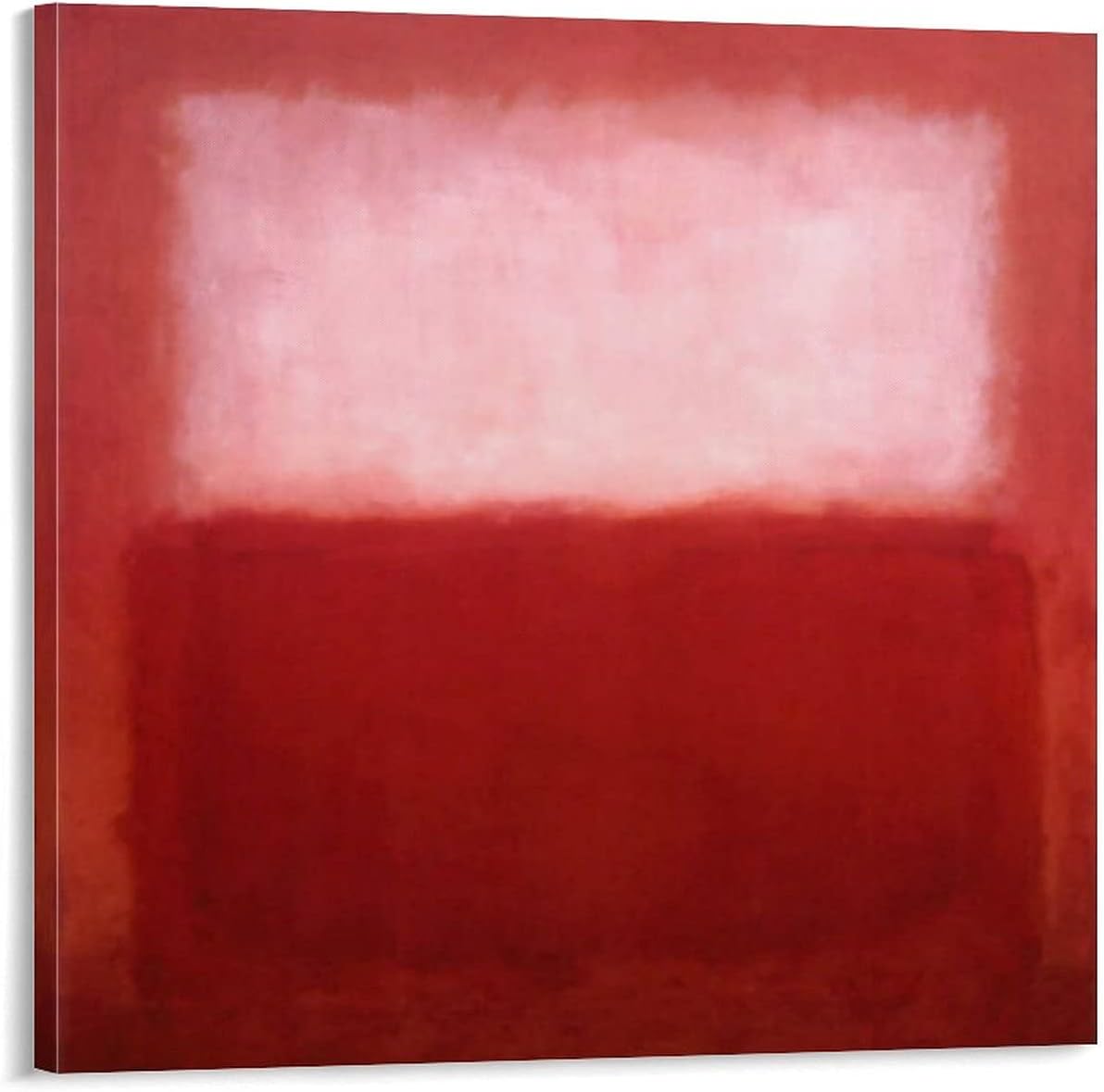 32 Paintings by Mark Rothko - Marks Rothko - White Over Red - Abstract Art Canvas Art Poster and Wall Art Picture Print Modern Family Bedroom Decor Posters 28x28inch(70x70cm)
