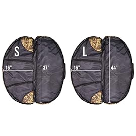 Silfrae Compound Bow Case Soft Bow Padded Case Light-Weight Bow Carry Bag with Arrow Pocket (Python Brown, L)