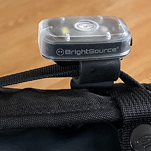 BrightSource Personal Rechargeable LED Safety Light, Clip On, 5 Lighting Modes, Strobe, High Visibility Accessories for Running, Cycling, Hiking, Dogs and Kids