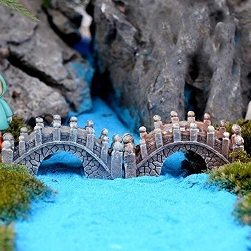 2Pcs Resin Bridge Statue For Fairy Garden Dollhouse,Miniature Landscape Ornament Garden Bonsai Dollhouse Decor - 2Pcs #TOP5