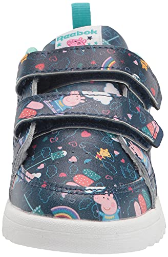 Reebok Low X Peppa Pig Weebok Clasp Sneaker Kids’ Tennis Shoes, Vector Navy/Pixel Mint/White, 5 Us Unisex Toddler #TOP1