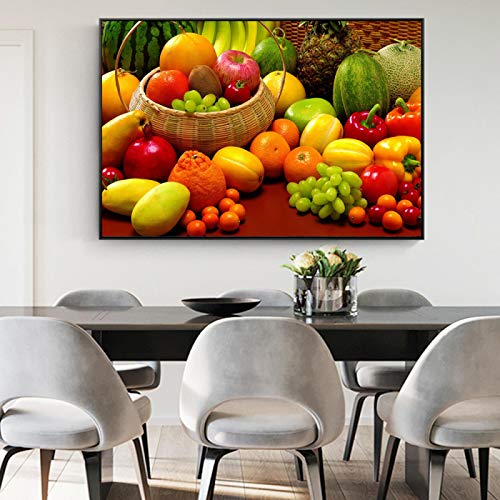 Affiches de cuisine fruits dsdsgog toile pour mur triste 60x90cm