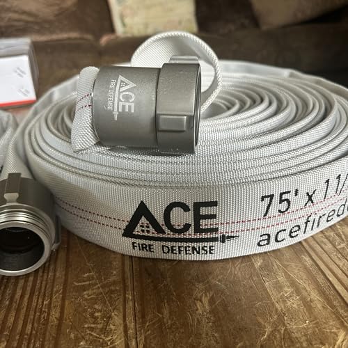 Fire hose 4 pack FM certified 75 ft. x 1-1/2 tested 250 psi 500 lb burst pressure