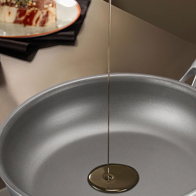 Non Stick Pan 304 Stainless Steel Household Smoking Frying