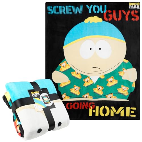 South Park Gifts for Men Teens Throw Blanket for Couch, Sofa, Bed, Soft Cozy Fleece Blankets Kenny...
