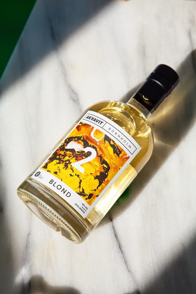 Bornholm Spirit, „Blond Gylden Akvavit“, goldener Bio-Aquavit aus Dänemark, 0,5 L, 40% Vol.