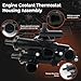 Engine Coolant Thermostat Housing Assembly with Sensor Compatible with Dodge Avenger 08-14, Journey 09-20, Chrysler 200 11-14, Jeep Compass Patriot 07-17, Caliber 07-12, 2.0L 2.4L Replace 68003582AB