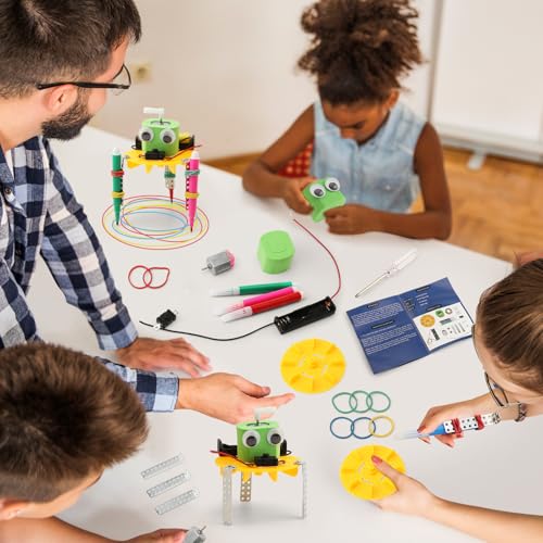 Bulk STEM Craft Kits for Kids 8-12: 4-Pack Doodling Robot Building Kits, Classroom Activities & Science Experiments, Educational Robotics DIY Project for Boys Girls, STEM Toys for School Clubs - Image 3
