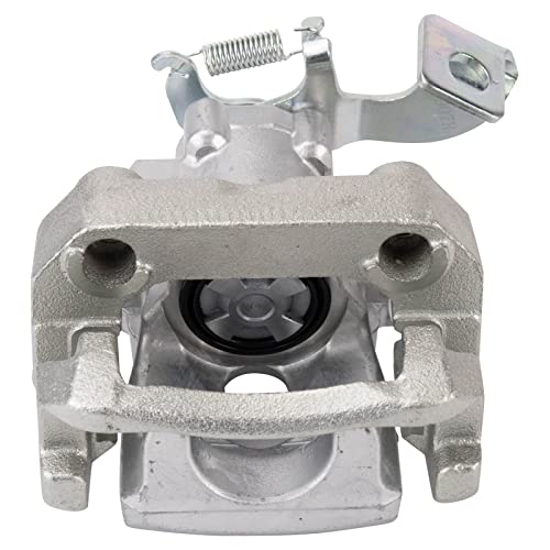 Image of TRQ Rear Driver and Passenger Side Brake Caliper Set Caliper Brackets Hardware Compatible with 2010-2015 Toyota Prius