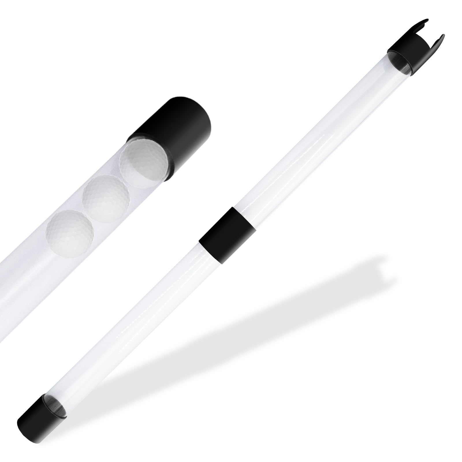 Golf Ball Retriever Golf Ball Picker Tube Holds About 25 Balls, Detachable Ball Collector Perfect Golf Ball Accessories for Men & Women