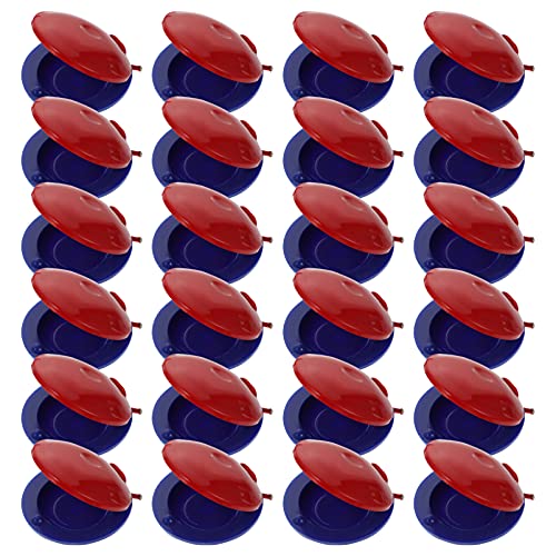 24pcs Castanets Education Random Castanet Playthings Percussion Early Instruments Creative Musical Plastic Kids Children Color I