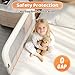 omzer Bed Guard Rail for Toddlers - 32inch Folding up & Adjustable Heights Baby Bed Safety Rails - Portable Toddler Bed Barrier Railing Guard for Kids Twin, Bunk, Queen, Full Size Bed