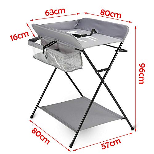 Kangten Kantat Babyskötbord, Vikbart Skötbord Med 3 Fack, Platt Skötmatta För Barn, Mobilt Skötbord Och Badkar, Vikbart, Skötdyna, Förvaringsfack Linda In - Image 7
