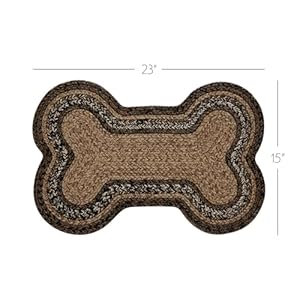 VHC Brands Espresso Indoor/Outdoor Pet Food Mat for Dogs Cats Kitchen Medium Bone Rug 15x23 VHC Brands Espresso IndoorOutdoor Pet Food Mat for Dogs Cats Kitchen Medium Bone Rug 15×23
