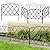Thealyn Decorative Garden Fence 24 in (H) x 10 ft (L), Dog Rabbit Pet Fence Animal Barrier, Outdoor Rustproof Metal No Dig Fencing Border for Yard Patio Flower Bed