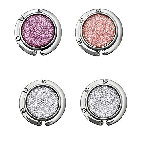 AUFIKR Handtaschenhaken, faltbar, 4 faltbare Handtaschen-Kleiderbügel,...