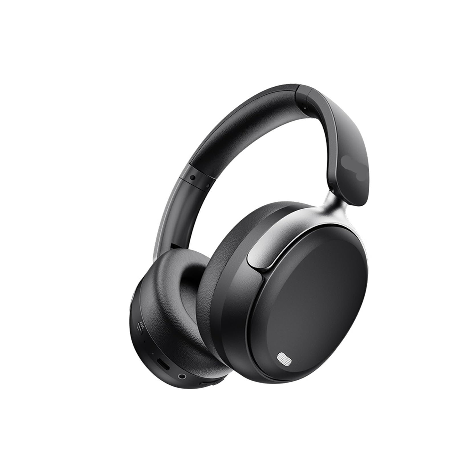 Cuffia 48dB con cancellazione del rumore Auricolare audio spaziale ad alta risoluzione con LDAC Bluetooth 5.4 Auricolare sopra l'orecchio(Black)