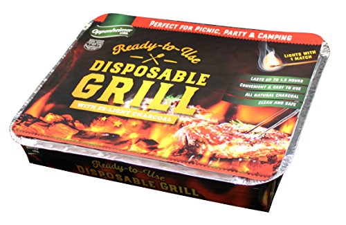 Oppenheimer USA Disposable Charcoal Grill On-The-Go Ready to Use Easy to Light Kosher (1)