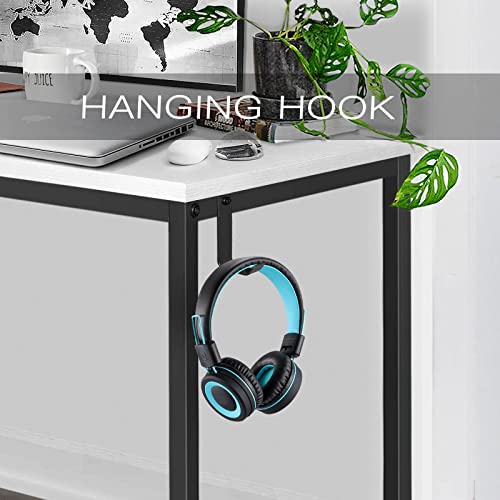 Small Computer Desk For Bedroom White Modern Writing Table For Home Office Small Spaces Student Teens Study Work Pc Desk 31 Inch #TOP5