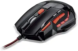 Mouse Gamer com Rapid Fire 2400DPI Preto/Vermelho Multilaser - MO236