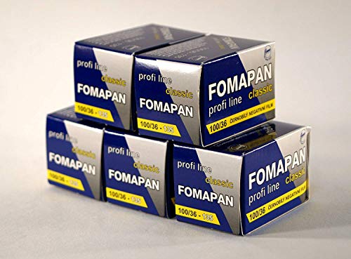 Fomapan 100 asa - Carrete de blanco y negro 35 mm con 36 fotos 5 unidades