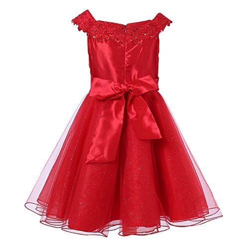 Richie House Little Girls' Dress Lace and Pearl Rh0167 Size 3-122