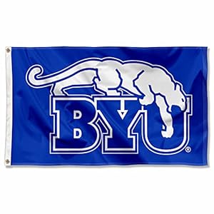 Brigham Young Cougars Royal BYU Flag