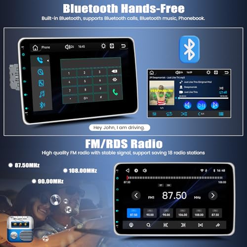 Radio para auto con pantalla táctil 10.1 pulg y Carplay miniatura 5
