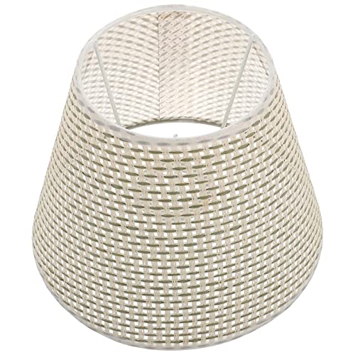 Osaladi Vintage Decor Woven Lamp Shade, Pastoral Style Lamp Cover Decorative Rattan Lampshade Handmade Cover Lamp Accessories For Table Lamp, Floor Lamp, Hanging Light (Beige) Lamp Shades #TOP18