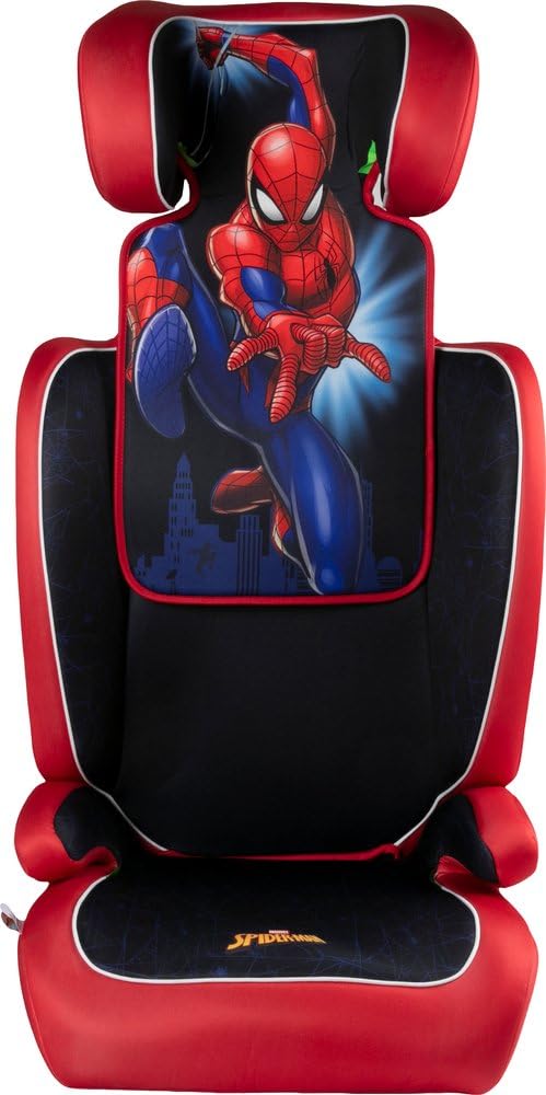 Silla De Coche Infantil Marvel Spiderman De 100 A 150 Cm, I-Size R129, Grupo 2/3 Con Cinturón De 3 Puntos, Funda Extraíble Y Lavable, Color Rojo