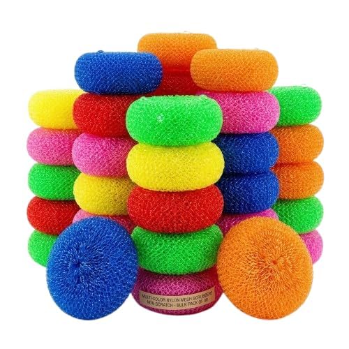 Dhwani Enterprise Nylon Round Plastic Scrubber -(Set of 6)-image-31
