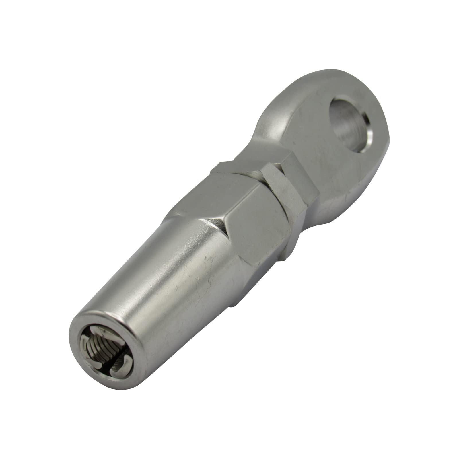 Secure Fix Direct Silver Stainless Steel Swageless Eye Terminal 10Mm (Cable Wire Rope Rigging Fitting)