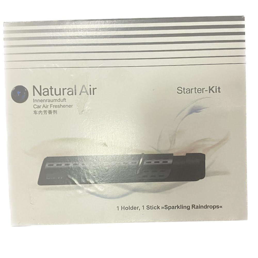 Luguoo Assainisseur D'Air Voiture Naturel 3x Recharges Bâtonnets Parfum Frais Bleu - Élimine Les Mauvaises Odeurs